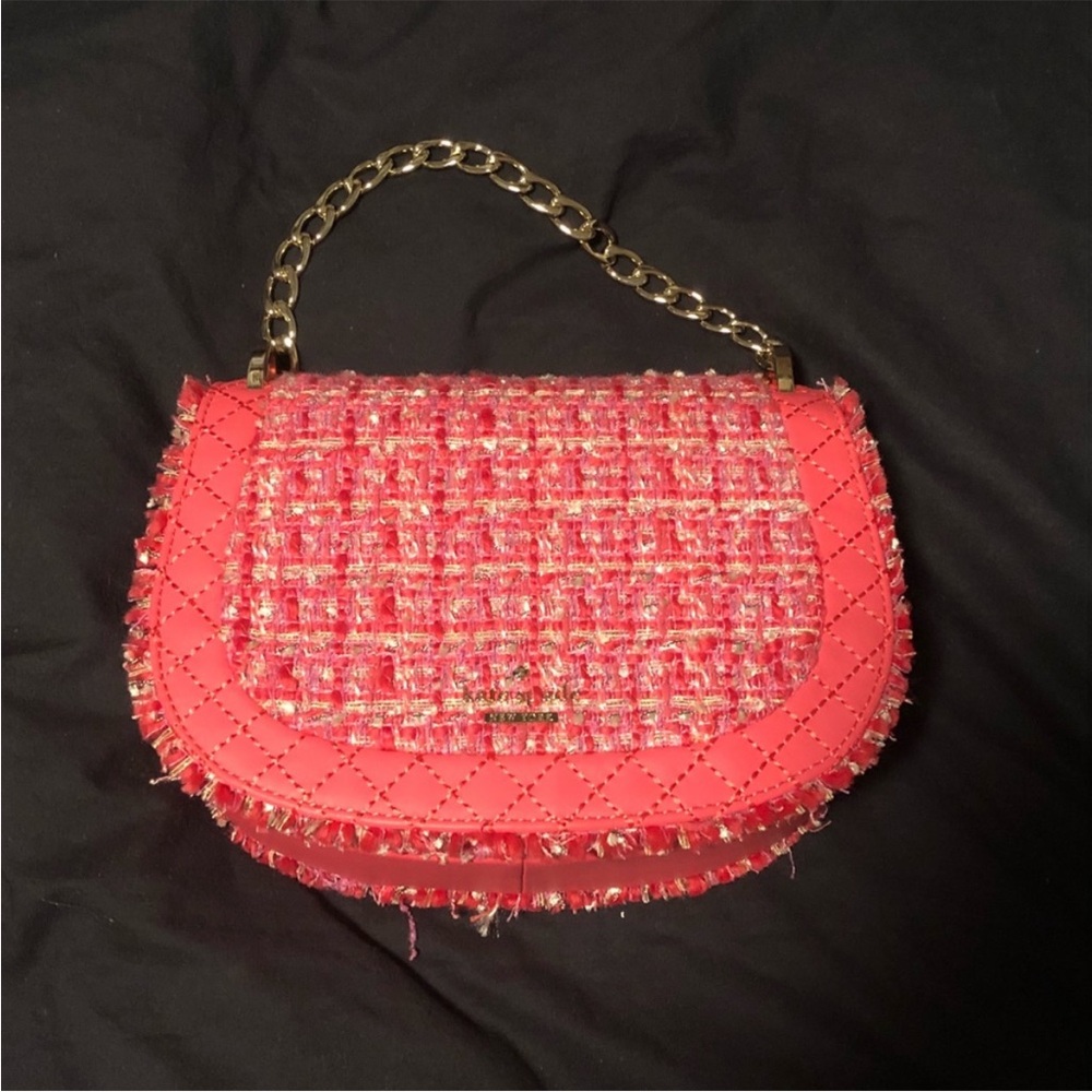 Kate Spade Pink and Gold Quilted Shoulder Bag